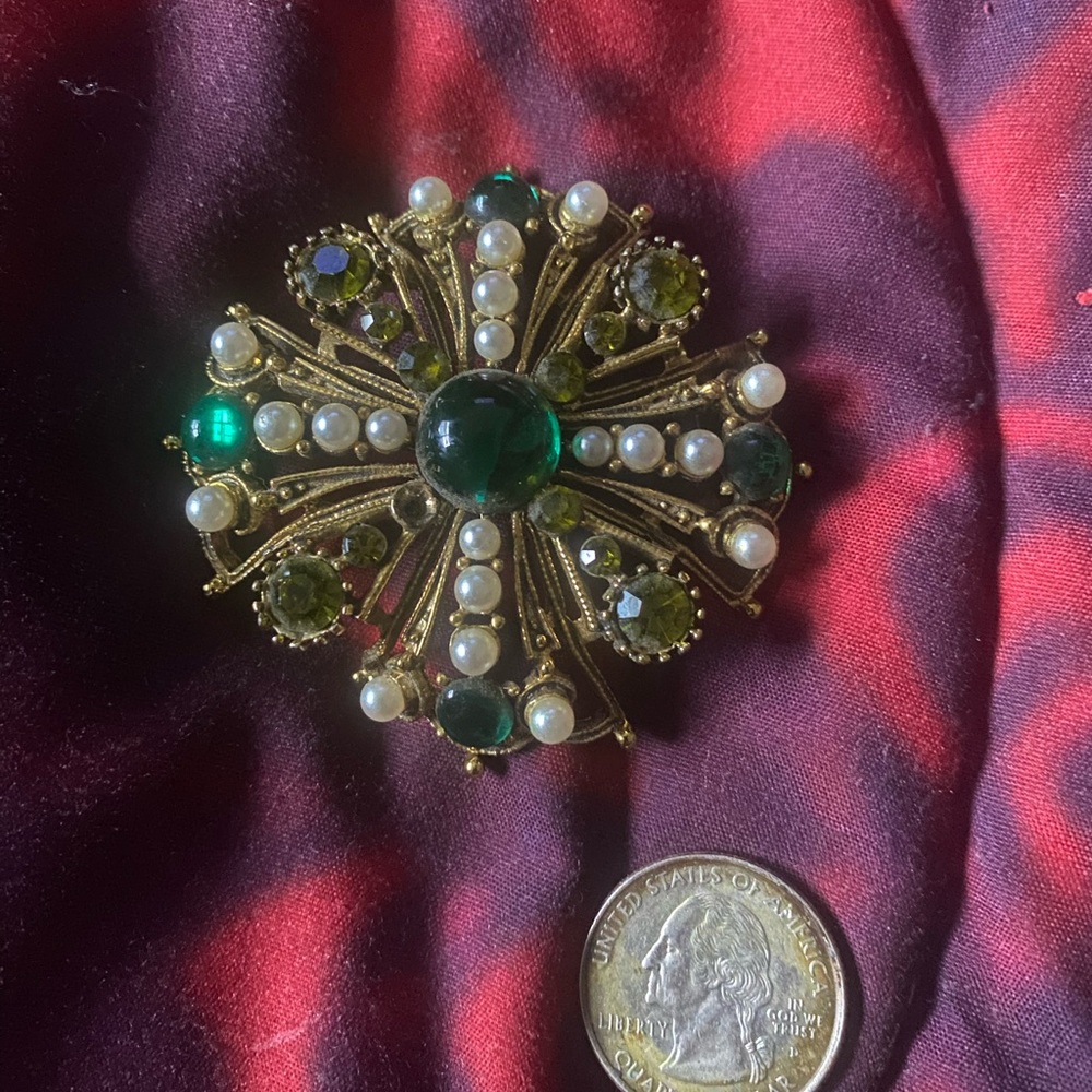 Vintage Maltese Cross Brooch